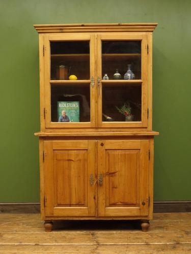 Antique Pine Kitchen Dressser with Glazed Top, Country Dresse. modestly sized (1 of 19)