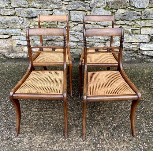 Set of 4 Regency Rosewood Sabre Leg Dining Chairs (1 of 15)