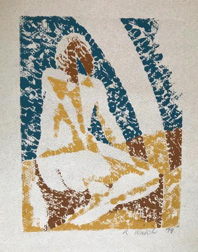 Original oil block print on card 'seated girl' by Ken Walch 1928-2017. Signed and dated 1979 (1 of 1) Original oil block print on card 'seated girl' by Ken Walch 1928-2017. Signed and dated 1979 (1 of 1)