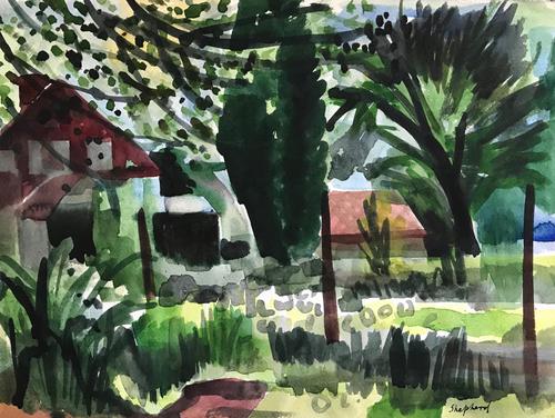 Original watercolour 'tuscan landscape' by Toby Horne Shepherd 1909-1993. Signed and framed. (1 of 1) Original watercolour 'tuscan landscape' by Toby Horne Shepherd 1909-1993. Signed and framed. (1 of 1)