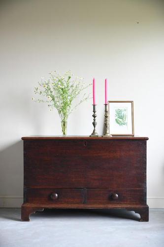 Antique Georgian Oak Mule Chest (1 of 12)