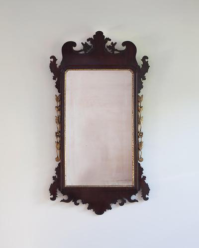 George IV Mahogany Fret Wall Mirror (1 of 4)