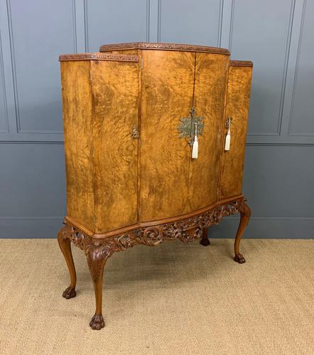 Large Burr Walnut Cocktail Cabinet (1 of 17) Large Burr Walnut Cocktail Cabinet (1 of 17)