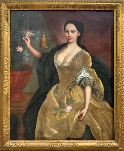 Huge Early 18th Century French Oil Portrait Painting of 'Lucy Webb, Heiress of Ashwick' (1 of 17) Huge Early 18th Century French Oil Portrait Painting of 'Lucy Webb, Heiress of Ashwick' (1 of 17)