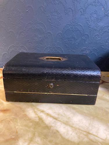 Leather Bound Partridge & Cooper Ltd Correspondence Box Slope with Bramah Lock (1 of 7)