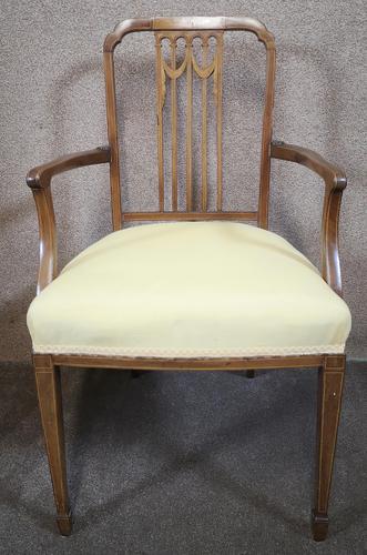 Edwardian Inlaid Mahogany Armchair (1 of 10) Edwardian Inlaid Mahogany Armchair (1 of 10)