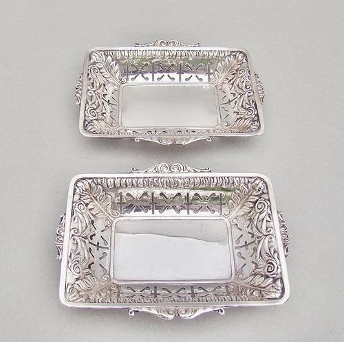 Unusual Pair of Victorian Silver Bonbon Dishes by Minshull & Latimer, Birmingham 1898 (1 of 5) Unusual Pair of Victorian Silver Bonbon Dishes by Minshull & Latimer, Birmingham 1898 (1 of 5)