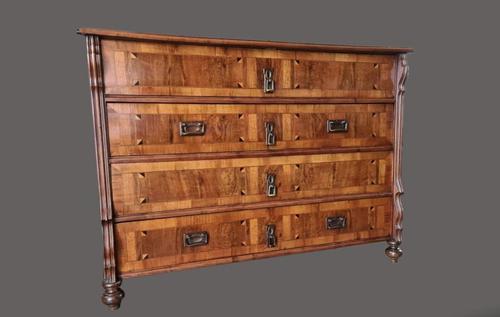 18thc South German Walnut & Stella Inlaid Chest of Drawers (1 of 6)