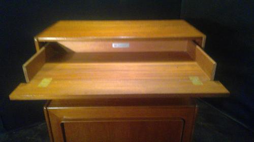 Teak Secretaire Cupboard Unit (1 of 4)