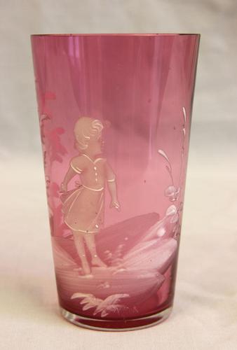 Antique Cranberry Glass Tot by Mary Gregory (1 of 5) Antique Cranberry Glass Tot by Mary Gregory (1 of 5)