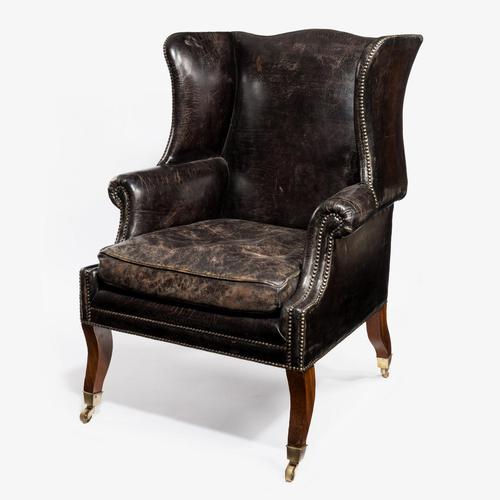 Unusual Regency Mahogany Sabre Leg Armchair (1 of 3)