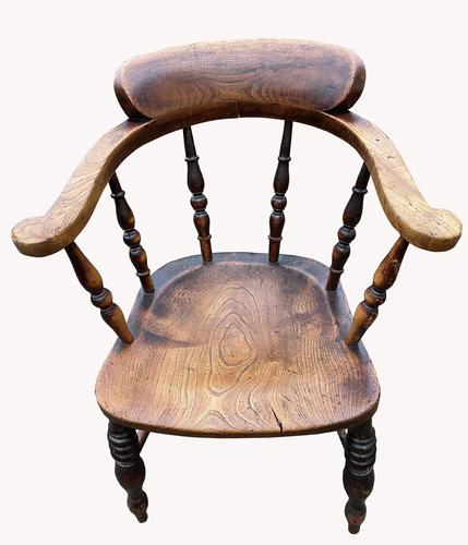 19th Century Smokers Bow Armchair (1 of 4)