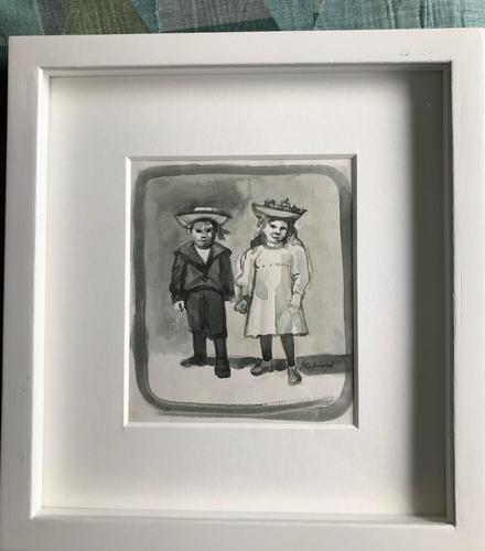 Original Watercolour 'a day out' by Toby Horne Shepherd 1909-1993. Signed and Framed. (1 of 1) Original Watercolour 'a day out' by Toby Horne Shepherd 1909-1993. Signed and Framed. (1 of 1)