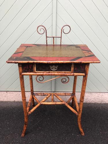 Antique Lacquered Bamboo Desk (1 of 11)