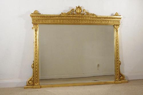 Victorian Gilt Overmantle Mirror (1 of 9)