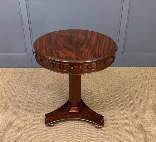 William IV Flame Mahogany Drum Table (1 of 9) William IV Flame Mahogany Drum Table (1 of 9)