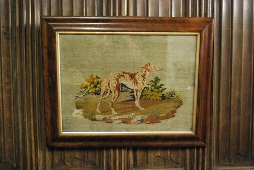 Needlework of a long dog/ greyhound (1 of 5) Needlework of a long dog/ greyhound (1 of 5)