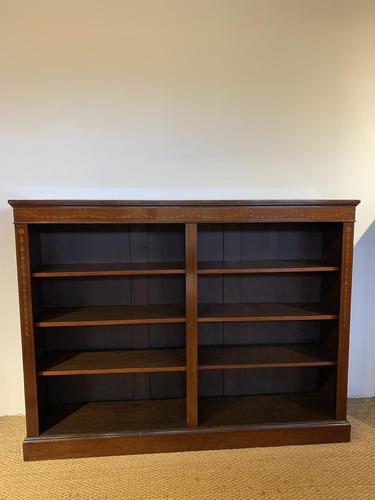 Edwardian Inlaid Open Bookcase (1 of 11)