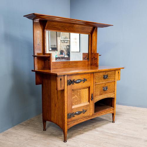 Arts & Crafts Mirror Backed Sideboard (1 of 14) Arts & Crafts Mirror Backed Sideboard (1 of 14)