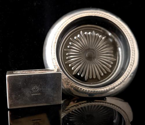 Art Deco Silver Smoking Set, Ashtray, Match Safe (1 of 9)