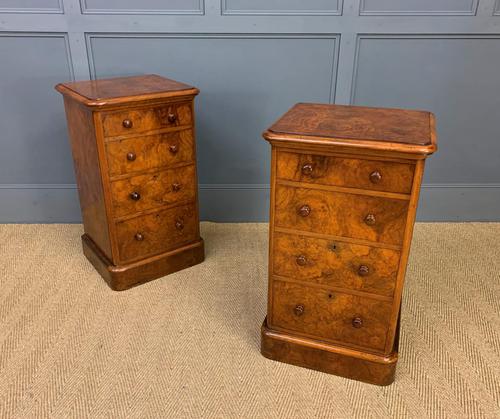 Pair of Burr Walnut Bedside Chest by Heal and Son (1 of 16)