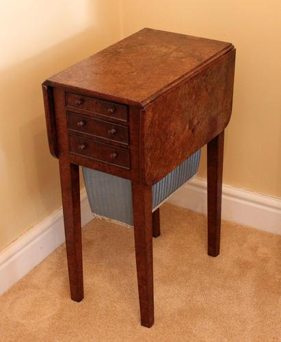 Regency Burr Yew Work Table (1 of 9) Regency Burr Yew Work Table (1 of 9)