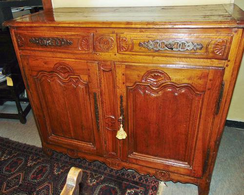 French provincial Louis XIV cherrywood buffet (1 of 12)