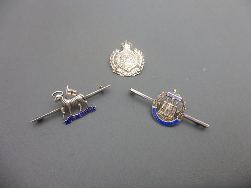 3 Silver Military Sweetheart Brooches (1 of 7) 3 Silver Military Sweetheart Brooches (1 of 7)