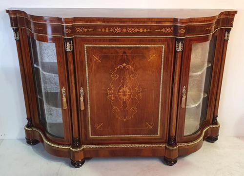 19th Century Inlaid Burr Walnut Credenza (1 of 4)