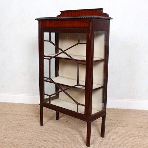 Glazed Bookcase Edwardian Astragal Display Cabinet Mahogany (1 of 11)