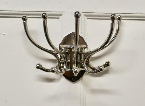 Art Deco Style French Chrome Coat Rack, Hat & Coat Hooks (1 of 5) Art Deco Style French Chrome Coat Rack, Hat & Coat Hooks (1 of 5)