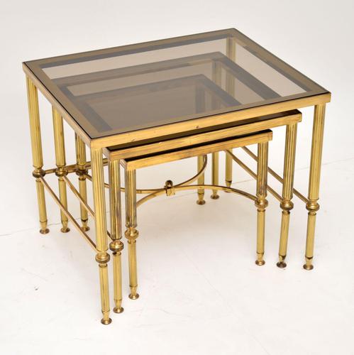 1950’s Italian Brass & Glass Nest of Tables (1 of 8) 1950’s Italian Brass & Glass Nest of Tables (1 of 8)