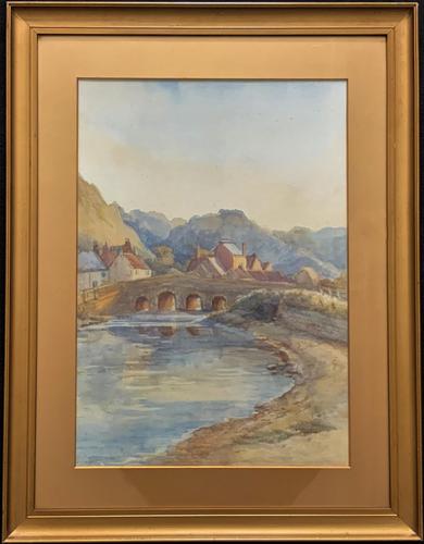 Large Original 19th Century Antique Yorkshire Landscape Watercolour Painting (1 of 11)