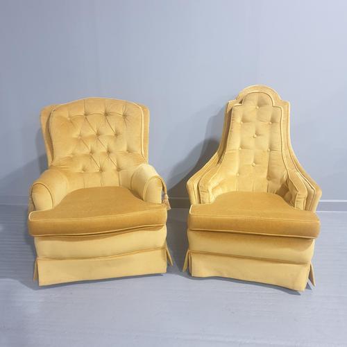 Pair of Buttoned Armchairs (1 of 7) Pair of Buttoned Armchairs (1 of 7)