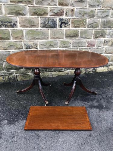 Antique Mahogany Twin Pillar Extending Dining Table (1 of 11)