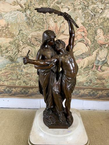 Stunning Large Bronze Group ‘Gloria Patriae’ by Eugene Marioton (1 of 9)