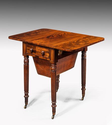 Regency Period Mahogany Pembroke Work Table with Sewing Basket (1 of 6)