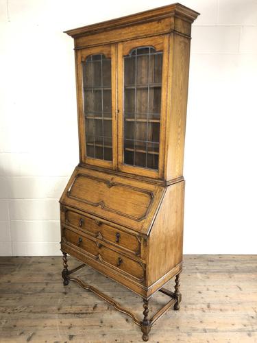 Early 20th Century Antique Oak Bureau Bookcase (1 of 17)