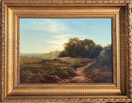 A Sussex Downland Scene' an Oil Painting by Arthur Gilbert Circa 1880 (1 of 2) A Sussex Downland Scene' an Oil Painting by Arthur Gilbert Circa 1880 (1 of 2)
