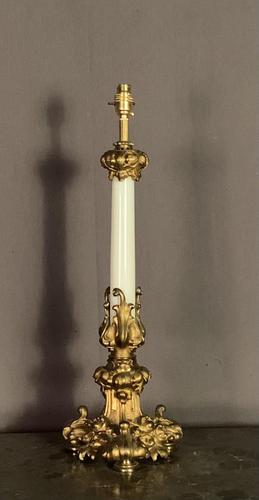 Superb Tall French Gilt Metal Rococo Table Lamp (1 of 9) Superb Tall French Gilt Metal Rococo Table Lamp (1 of 9)