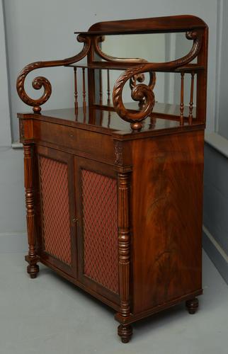 Fine Regency Mahogany Chiffonier Side Cabinet (1 of 18)