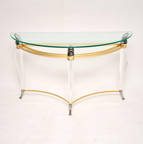 1970’s Vintage Acrylic & Glass Console Table (1 of 9) 1970’s Vintage Acrylic & Glass Console Table (1 of 9)