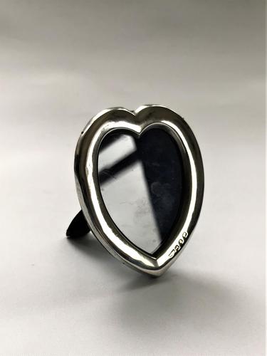 Late Victorian Small Heart Shaped Silver Frame (1 of 6)