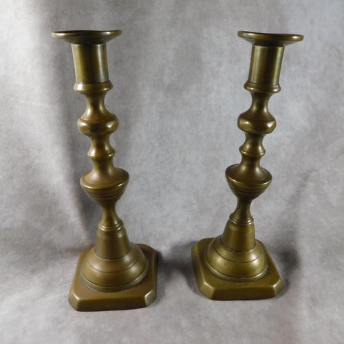 Pair 19th Century Brass Candlesticks (1 of 2)