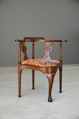 Antique Oak Corner Chair (1 of 12)