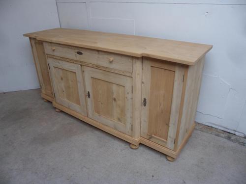 2 Metre Antique Pine 4 Door Breakfront Sideboard / TV Stand to wax / paint (1 of 9) 2 Metre Antique Pine 4 Door Breakfront Sideboard / TV Stand to wax / paint (1 of 9)