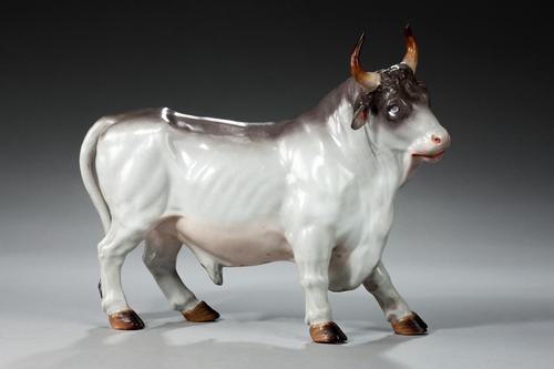 19th Century Continental Porcelain Bull (1 of 4) 19th Century Continental Porcelain Bull (1 of 4)