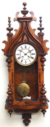 Wow! Antique German Spring Driven Striking 8-day Vienna Wall Clock by Peerless (1 of 12)