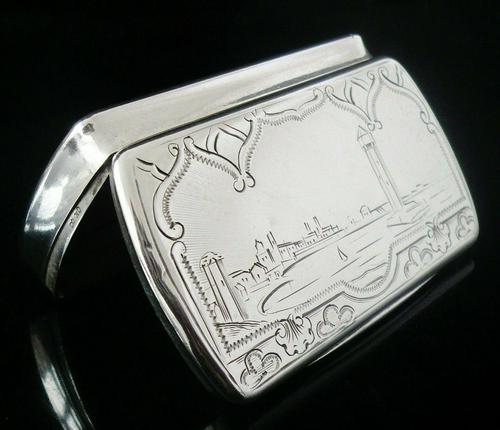 Unidentified Antique Silver Snuff Box c.1855 (1 of 12) Unidentified Antique Silver Snuff Box c.1855 (1 of 12)