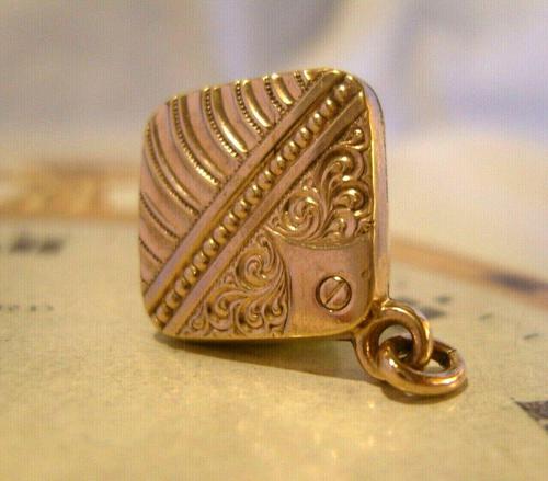 Antique Pocket Watch Chain Fob 1890 Victorian 10ct Rose Gold Filled Puffy Fob (1 of 10) Antique Pocket Watch Chain Fob 1890 Victorian 10ct Rose Gold Filled Puffy Fob (1 of 10)